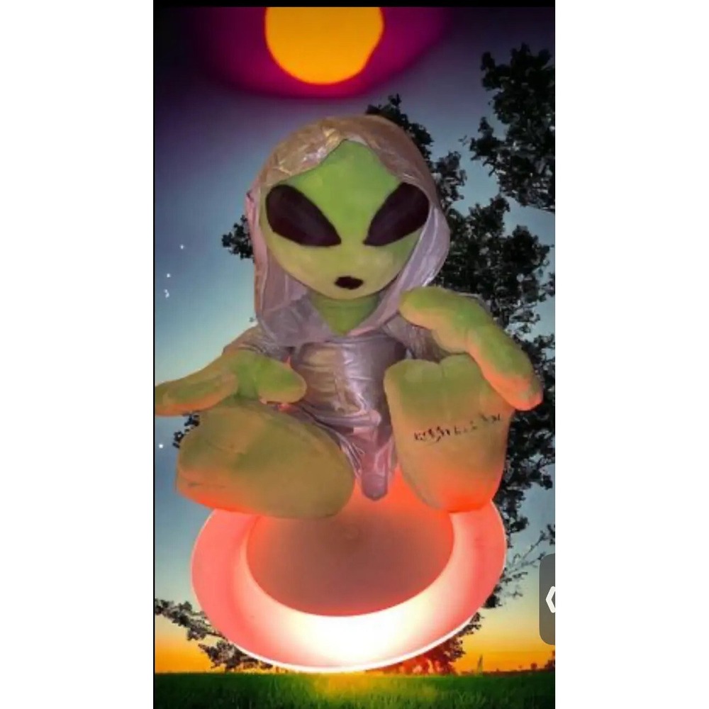 VTG Y2K Kellytoy Roswell NM Alien‎ Plush Spacecore Silver Suit UFO Kawaii 24"